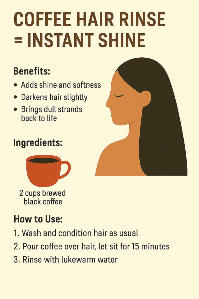☕💇‍♀️ কফি দিয়ে চুলে ঝলক!