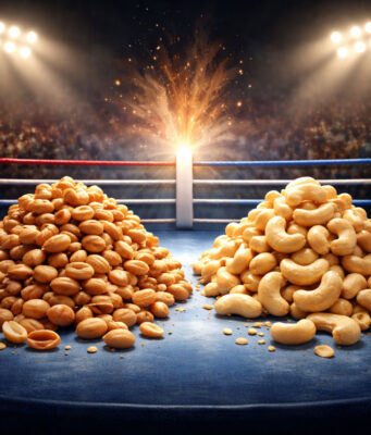 চিনাবাদাম বনাম কাজুবাদাম: বাদামের বক্সিং রিংয়ে কে হবে সুপারস্টার? চিনাবাদাম বনাম কাজুবাদাম