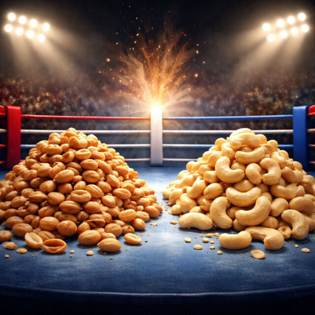 চিনাবাদাম বনাম কাজুবাদাম